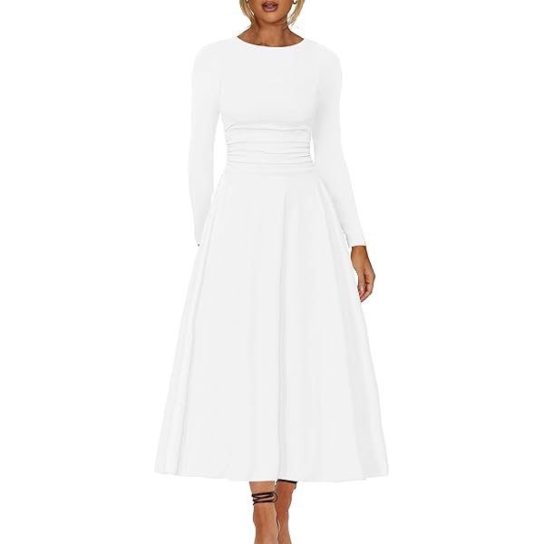 GLIGET Womens Summer Dresses Off Shoulder Ruffle Hem A-Line Maxi Dress (Color : White, Size : Small) at Amazon Women's Clothing store GLIGET Womens Summer Dresses Off Shoulder Ruffle Hem A-Line Maxi Dress (Color : White, Size : Small) at Amazon Women's Clothing store