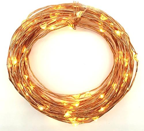 Unitedtime LED String Lights Copper Wire Lights, Waterproof Starry String Lights, Decor Rope Lights For Seasonal Decorative Christmas Holiday, Wedding, Parties(100 Leds, 33 ft, Warm White)
