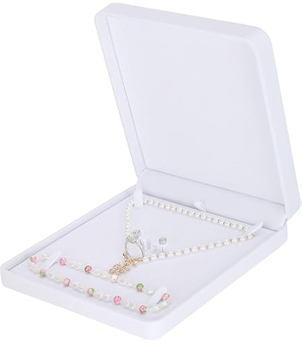 Amazon.com: LETURE Large Velvet Jewelry Set Box, Big Necklace and