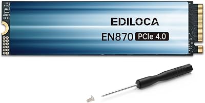Ediloca EN870 2TB NVMe PCIe 4.0 M.2 2280 SSD PS5 PC PCIe Gen4