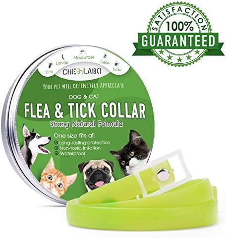 Chelabo Anti Flea &amp; Tick Collar For Pets | 180 Days Effectiveness Protection from Natural Essence Oil | Prevents And Removes Fleas, Ticks, Lice And Mosquitos In 24 Hours | Fully Adjustable, Waterproof