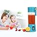 Portable USB Personal Blender Juicer Cup for Smoothies Shakes, Mini Travel Blender,Upgrade 6 Blades,Rechargeable,380ml (Blue)