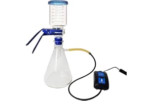 Labnique Glass Vacuum Filtration Distillation Apparatus with Compact Vacuum Pump, 1000 ml