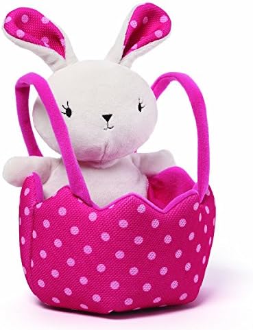 Gund Polka Dots Easter Basket Egg Hunting Bag Plush Toy with Bunny Rabbit
