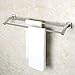 Alise Bath Double Towel Bars Towel Racks for Bathroom,Wall Mount Towel Holder Heavy Duty SUS304 Stainless Steel Towel Hanger Towel Rail,Brushed Nickel,24 Inch