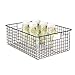 mDesign Metal Wire Food Storage Basket Organizer with Handles for Organizing Kitchen Cabinets, Pantry Shelf, Bathroom, Laundry Room, Closets, Garage - Concerto Collection - 8 Pack - Bronze