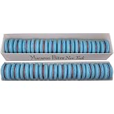 Macaron Gift Box of 24 French Macarons - Blueberry, Gourmet Cookie Gift Box, Macaroon