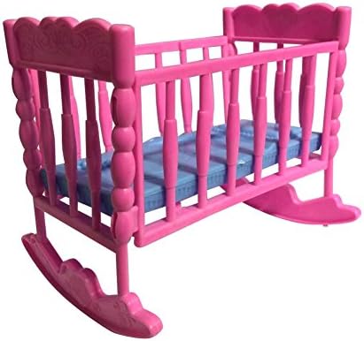 WoCloth Children Kids Play Baby Dolls Doll House Rocking Bed Furniture Toy for Kelly Doll