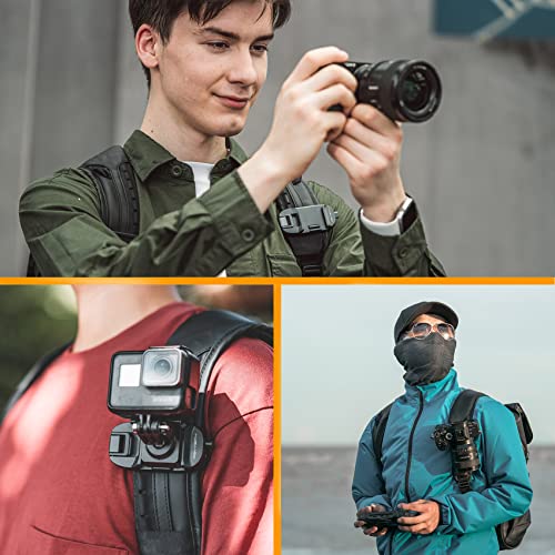 PGYTECH Bettle Camera Clip, Camera Backpack Clip on Shoulder Strap or Belt, Carry for DSLR, Plate Camera Quick Release System for Sony, Nikon, Fuji Backpack Camera Strap Mount