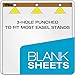 TOPS Standard Easel Pads, 3-Hole Punched, 27 x 34 Inch, Plain White, 50 Sheets/Pad, Carton of 4 Pads (7901)