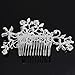 ZXUY Charm Bridal Wedding Silver Crystal Rhinestones Pearls Women Hair Comb Clip Hot