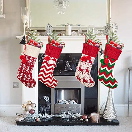 image for Woooow 4 Christmas Stockings,Christmas Holiday Stockings with Christ