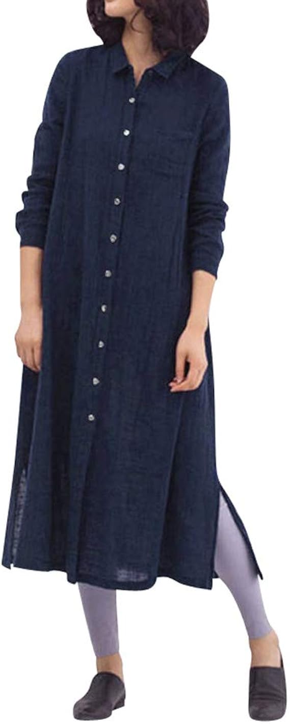Amazon Co Jp ワンピース レディース Hodarey 春夏 ワンピースドレスシャツ ワンピースチュニックカジュアル ゆったり ワンピース 無地 ボタン コットン長袖 おしゃれ 体型カバードレスワンピース大きい サイズシンプル可愛い お呼ばれ 着痩せ 通勤 デート お出掛け 腕時計