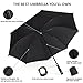 Fnova 62 Inch Auto Open Umbrella, Full Size 210T Microfiber Fabric with Teflon Rain Repellant Protection, Ultra Rain & Wind Resistant,