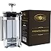 8 Cup French Press Coffee and Tea Maker- Borosilicate Glass Carafe- Stainless Steel Components- FDA Approved Manual Machine- Heat Resistant Handle- Dishwasher Safe- Best for Fast and Hot Brew (34oz)
