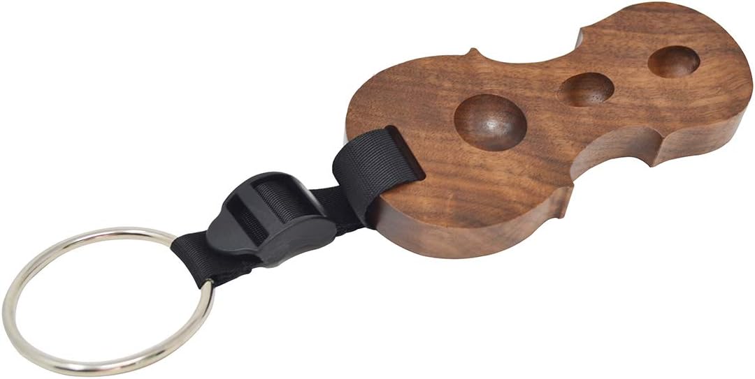 Solid Wood Cello Endpin Rest Non-slip Stopper Anchor Protector in Cello Shape 3 Holes Holder(Black Walnut) - Image 3