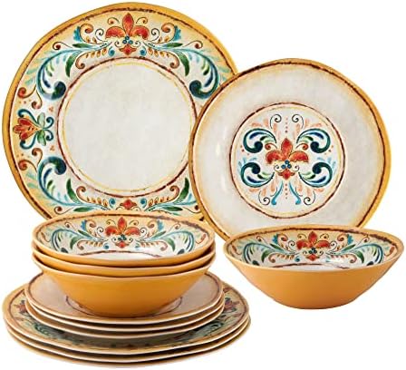 Amazon Melamine Tableware Sets UPware 12-Piece Melamine Dinnerware