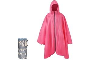 Nomadnia Plus Size Adult Rain Poncho with Hood and Zipper, Poncho Para Lluvia, Tactical Ponchos Adult For Camping, Hiking