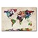 Trademark Fine Art Urban Watercolor World Map by Michael Tompsett, 22x32-Inch Canvas Art Print