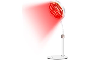 SHYINEYOU Red Light Therapy for Face and Neck with Base, 660nm LED Red Light Therapy Light with Adjustable Height Base, 140 LEDs Deep Red Light Lamp for Body Leg Arm