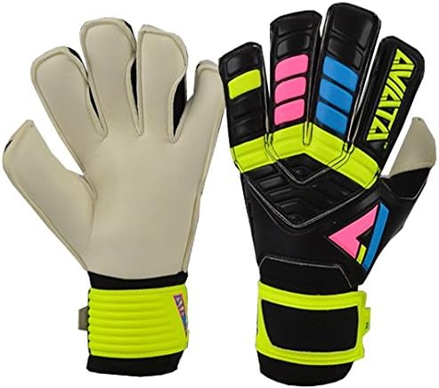 Aviata Soccer Goalkeeper Gloves Stretta Light Bright Blackout Club Size 8