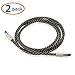 Cable Matters 2-Pack Toslink Cable (Toslink Optical Cable, Digital Optical Audio Cable6 Feet with Metal Connectors and Braided Jacket