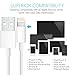 USB Wall Charger, Certified Tricon 5W 1A USB Portable Power Adapter with 6 FT / 2 Meter Lightning to USB Charging Cable - iPhone iPad Samsung iOS10 (2 Pack) White
