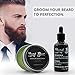 Beard Grooming Kit for Men with Brush and Comb, Unscented Beard Oil, Shampoo, Mustache or Beard Balm, Stainless Steel Trimming Barber Scissors, Apron and More, Mens Set for Styling, Shaping, Growth