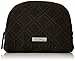 Vera Bradley Women's Microfiber Medium Zip Cosmetic Makeup Organizer Bag, Classic Black, One Size