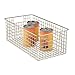 iDesign Classico Wire Storage Basket, Satin Silver, 16 x 9 x 6 Inch, 1 Piece