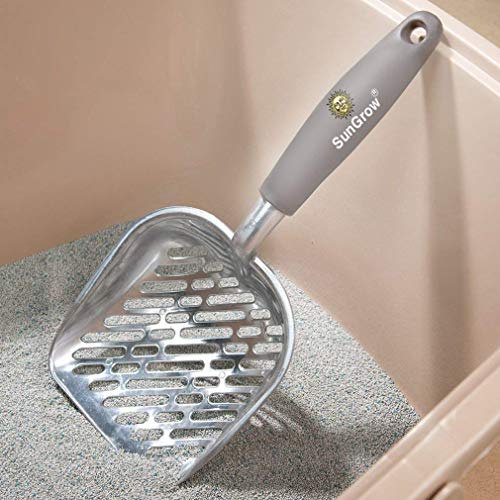 SunGrow Cat Litter Scoop Premium Multicat Metal Sifter with Deep