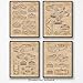 Classic Dodge Demon Viper Challenger Hellcat Auto Patent Prints, 4 (8x10) Unframed Photos, Wall Art Decor Gift for Home Work Office Man Cave Sports Gears MOPAR Garage Shop School Student Teacher Coach