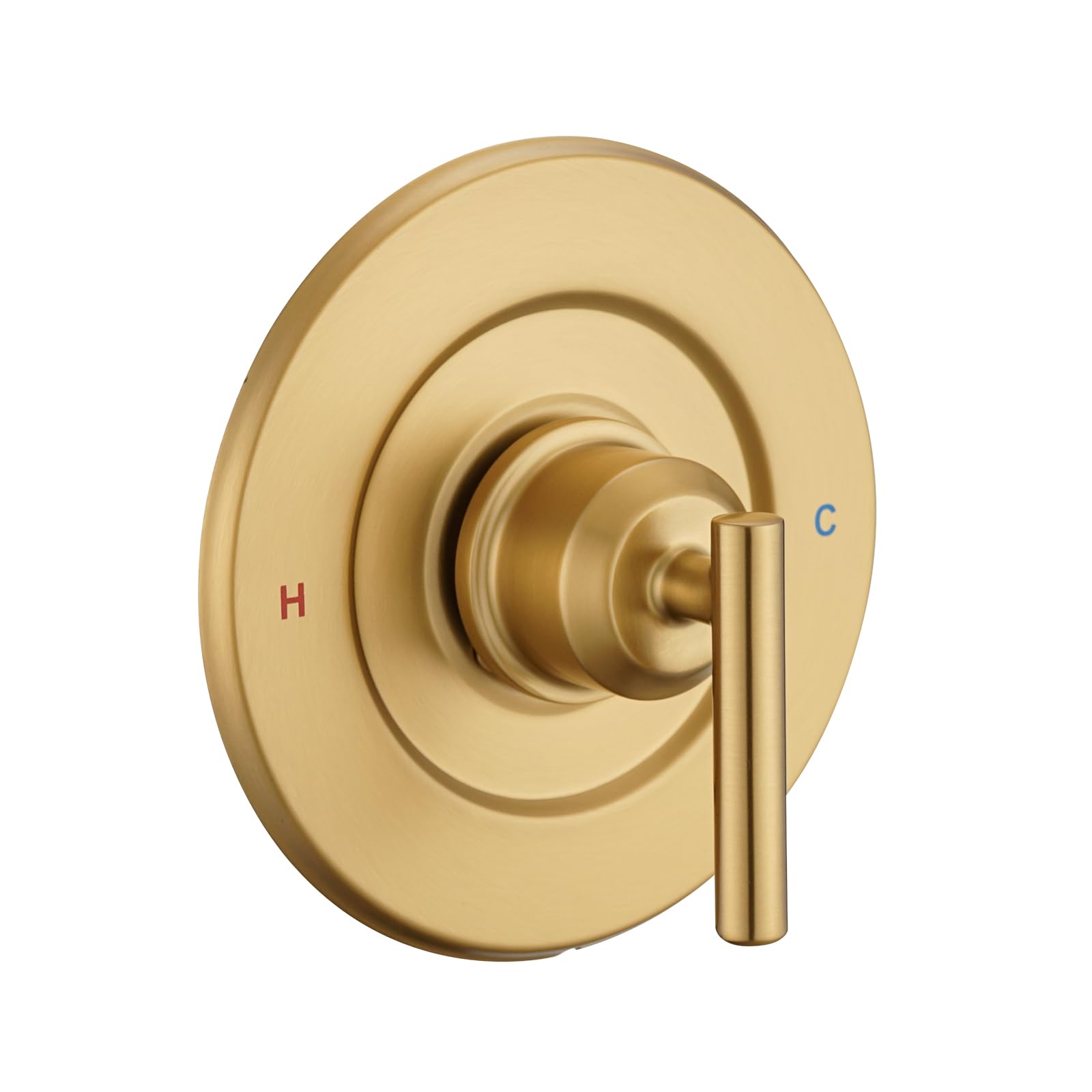 Photo 1 of Replacement for Moen Gibson Posi-Temp Pressure-Balancing Valve Only Shower Faucet Trim Kit (Valve& Catridge Not Inclued), Volume and Temperature Control Level Handle (Brushed Gold)