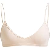 SweatyRocks Women's Triangle Bralette Plunge Bra V Neck Wireless No Padded Soft Comfortable Everyday Sleep Bras