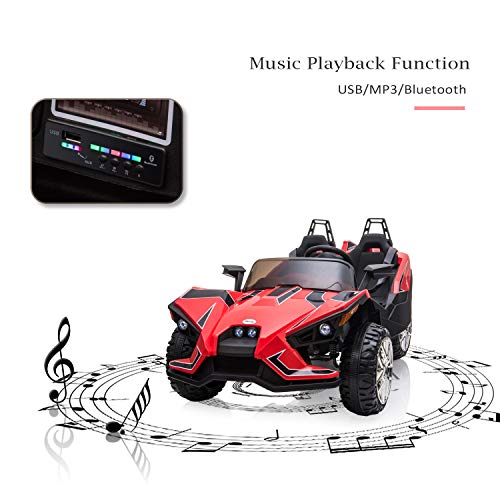 BAHOM Kids Ride On Car 2 Seats with Remote Control, 12V Kids Electric