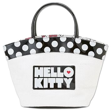 Amazon ハローキティ かごバッグ ブラック レッド バッグ 財布 Amazon ハローキティ かごバッグ ブラック レッド バッグ 財布