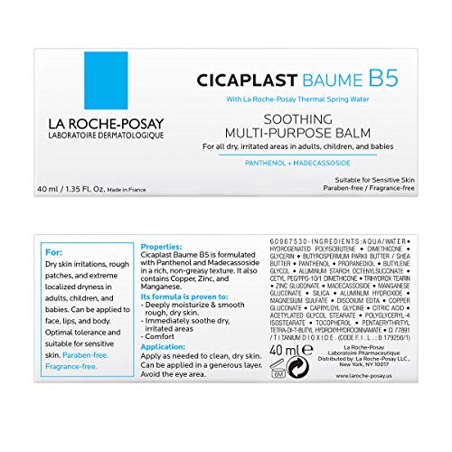 La Roche-Posay Cicaplast Baume B5 Balm, Soothing Repairing Multi Purpose Balm for Dry & Irritated Skin, Body & Hand Cream, Fragrance Free 2 La Roche-Posay Cicaplast Baume B5 Balm, Soothing Repairing Multi Purpose Balm for Dry & Irritated Skin, Body & Hand Cream, Fragrance Free