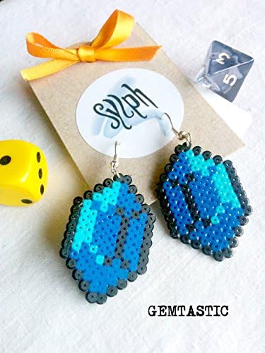 Hama pixel jewelry - Gemtastic (shades of blue)