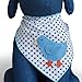 Tail Trends Dog Bandanas for Every Dog Occasion with Blue Bird Summer Spring Nature Handmade Appliques - 100% Cotton