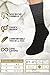Air Wool Socks, 2 packs Merino Wool Organic Cotton Rich Mens Black Dress Socks ( Striped Black, M )