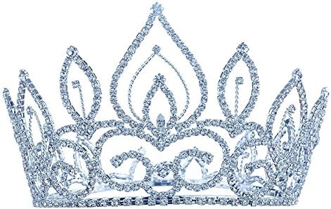 Bridal Pageant Contest Vintage Style 4.5" Tiara Full Circle Round Crown T1693