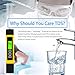 TDS Meter Digital Water Tester, Professional TDS/EC/Temperature Meter 3-in-1, Accurate and Reliable, Measure 0-9990ppm, Ideal for Drinking Water, Aquariums, Swimming Pools etc.