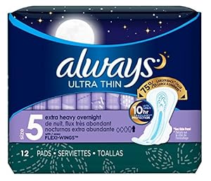 Image of Always Pads Size 5 Ultra Thin 12 Count Xtra-Heavy Overnight (3 Pack)