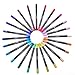 Rainbow Dual Tip Pens - 24 Unique Watercolors - Water Based Ink - Art Marker Set for Coloring, Journaling, Sketching & Calligraphy