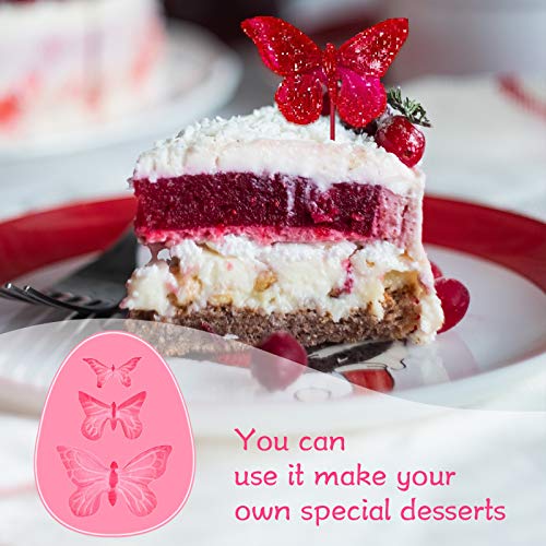 2 Butterfly+Chocolate+Non+stick+Decorating+Butterflies