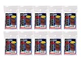 10 (Ten) Pack Lot of 100 Soft Sleeves / Penny Sleeve for Baseball Cards & Other Sports Cards (Packaging May Vary)