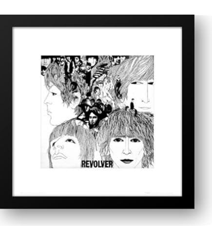 絵画 Beatles Amazon.com: The Beatles: Revolver 20x20 Framed Art Print by