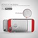 iPhone 7 Case, HeeBin Brushed 2 in 1 Anti-Scratch Anti - fingerprint Shockproof Electroplate Frame, Clear Soft Flexible TPU Excellent Grip Case for iPhone 7, Red