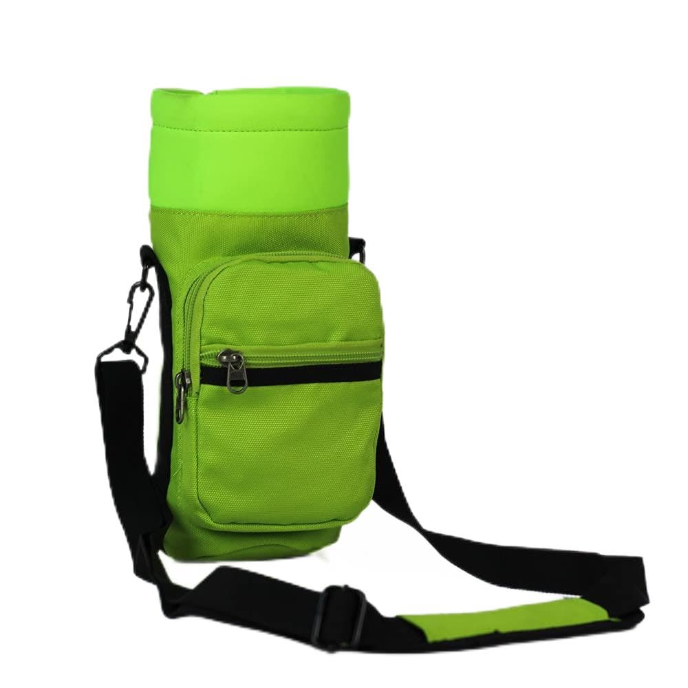 Verve Jelly Outdoor Sport Water Bottle Kettle Carrier Bag with Adjustable Shoulder Strap Tactical Military 1500ml Water Bottle Holder Pouch for Camping Hiking Running （Green）
