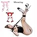 MoreJoy Sell Well Sex Flirting Thigh and Wrist Harness Plush Bondage Restraints Straps Sex Belt (Adjustable, Black)